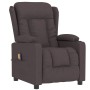 Sillón de masaje eléctrico tela marrón oscuro
