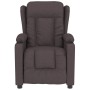 Sillón de masaje eléctrico tela marrón oscuro