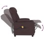 Sillón de masaje eléctrico tela marrón oscuro