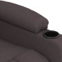 Sillón de masaje eléctrico tela marrón oscuro