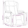 Sillón de masaje eléctrico tela marrón oscuro