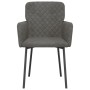 Sillas de comedor 2 unidades terciopelo gris oscuro