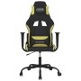 Silla gaming de masaje tela negro y verde claro