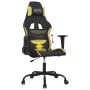 Silla gaming de masaje tela negro y verde claro