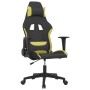 Silla gaming de masaje tela negro y verde claro