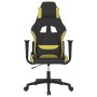 Silla gaming de masaje tela negro y verde claro