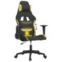 Silla gaming de masaje tela negro y verde claro