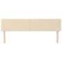 Cabeceros 2 unidades de tela color crema 100x5x78/88 cm