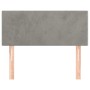 Cabecero de terciopelo gris claro 80x5x78/88 cm