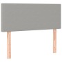 Cabecero de tela gris claro 90x5x78/88 cm