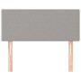 Cabecero de tela gris claro 90x5x78/88 cm