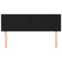 Cabeceros 2 unidades tela negro 72x5x78/88 cm