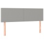 Cabeceros 2 unidades tela gris claro 72x5x78/88 cm