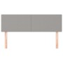 Cabeceros 2 unidades tela gris claro 72x5x78/88 cm