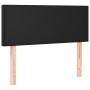 Cabecero de cuero sintético negro 90x5x78/88 cm