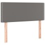 Cabecero de cuero sintético gris 90x5x78/88 cm