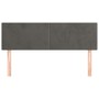 Cabeceros 2 unidades terciopelo gris oscuro 72x5x78/88 cm