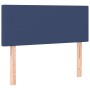 Cabecero de tela azul 90x5x78/88 cm