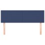 Cabeceros 2 unidades tela azul 72x5x78/88 cm