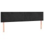 Cabeceros 2 unidades de terciopelo negro 90x5x78/88 cm