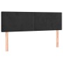 Cabeceros 2 unidades terciopelo negro 72x5x78/88 cm