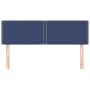 Cabeceros 2 unidades tela azul 72x5x78/88 cm