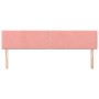 Cabeceros 2 unidades de terciopelo rosa 100x5x78/88 cm