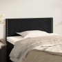 Cabecero de terciopelo negro 80x5x78/88 cm