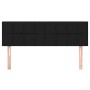 Cabeceros 2 unidades tela negro 72x5x78/88 cm