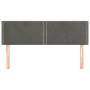 Cabeceros 2 unidades terciopelo gris oscuro 72x5x78/88 cm