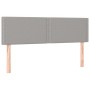 Cabeceros 2 unidades tela gris claro 72x5x78/88 cm