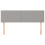 Cabeceros 2 unidades tela gris claro 72x5x78/88 cm