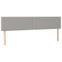 Cabeceros 2 unidades de tela gris claro 90x5x78/88 cm