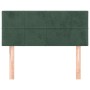 Cabecero de terciopelo verde oscuro 90x5x78/88 cm