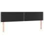 Cabeceros 2 unidades de cuero sintético negro 90x5x78/88 cm