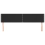 Cabeceros 2 unidades de cuero sintético negro 90x5x78/88 cm