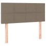 Cabecero de tela gris taupe 90x5x78/88 cm