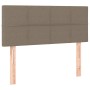 Cabecero de tela gris taupe 80x5x78/88 cm