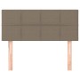 Cabecero de tela gris taupe 100x5x78/88 cm