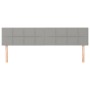Cabeceros 2 unidades de tela gris claro 80x5x78/88 cm