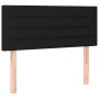 Cabecero de tela negro 80x5x78/88 cm