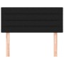 Cabecero de tela negro 80x5x78/88 cm
