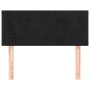 Cabecero de terciopelo negro 80x5x78/88 cm
