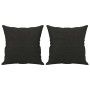 Cojines decorativos 2 uds tela negro 40x40 cm