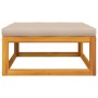 Set de muebles para jardín 3 piezas con cojines madera acacia