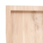 Estante de pared madera maciza roble sin tratar 160x50x(2-6) cm