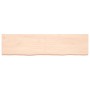 Estante de pared madera maciza roble sin tratar 160x40x(2-6) cm