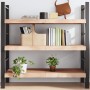 Estante de pared madera maciza roble sin tratar 120x60x(2-6) cm