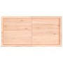 Estante de pared madera maciza roble sin tratar 120x60x(2-6) cm