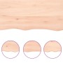 Estante de pared madera maciza roble sin tratar 120x60x(2-6) cm
